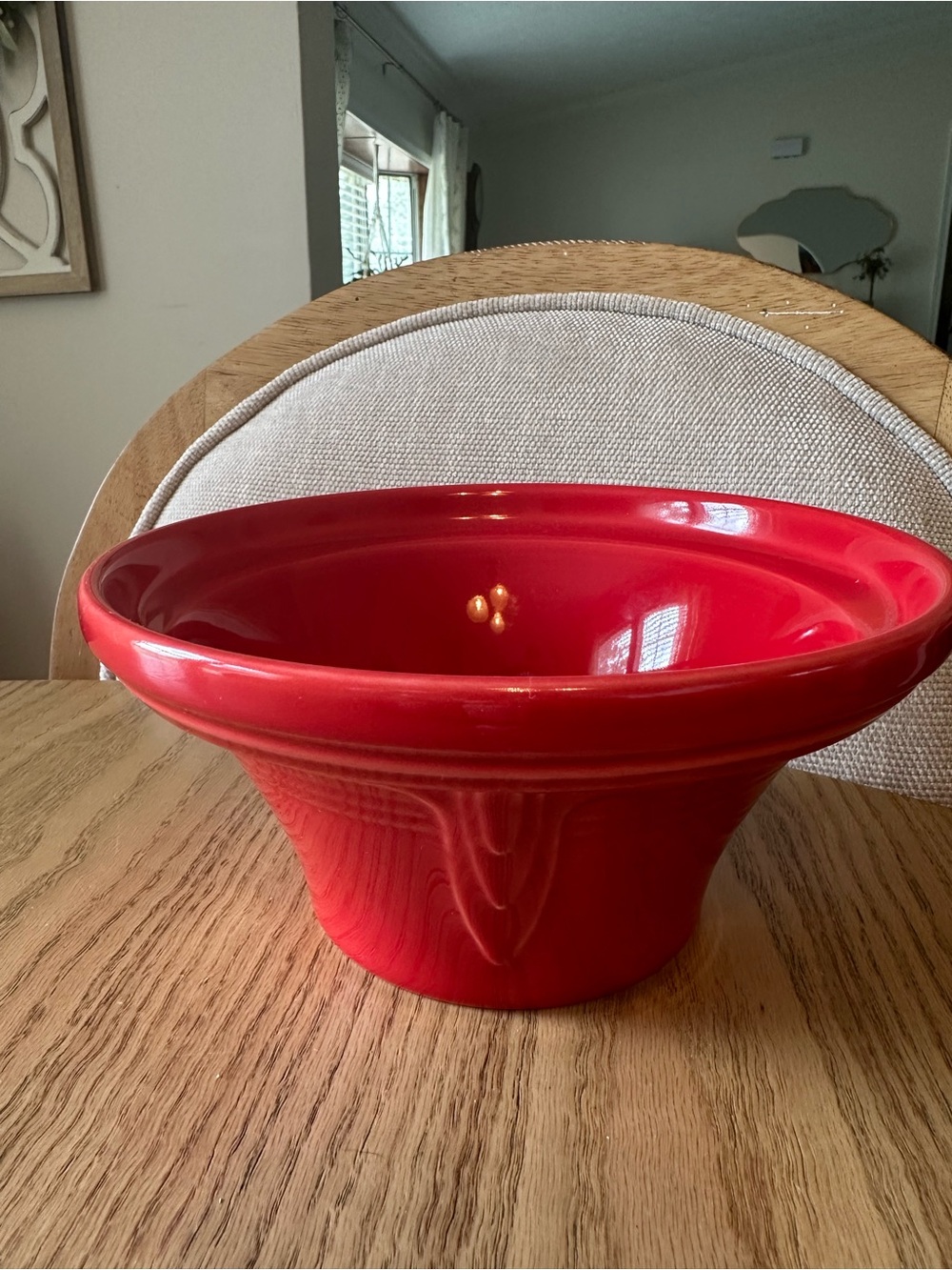 Fiesta Red Ceramic Serving Bowl